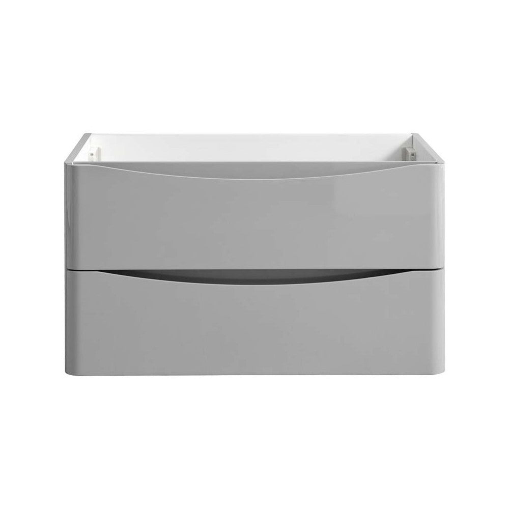 Fresca Tuscany 32" Glossy Gray Wall Hung Modern Bathroom Cabinet