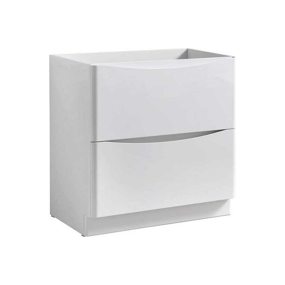 Fresca Tuscany 32" Glossy White Free Standing Modern Bathroom Cabinet