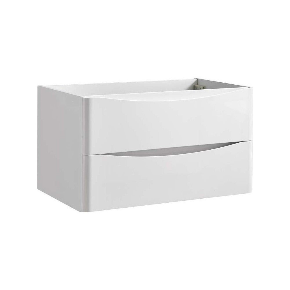 Fresca Tuscany 32" Glossy White Wall Hung Modern Bathroom Cabinet