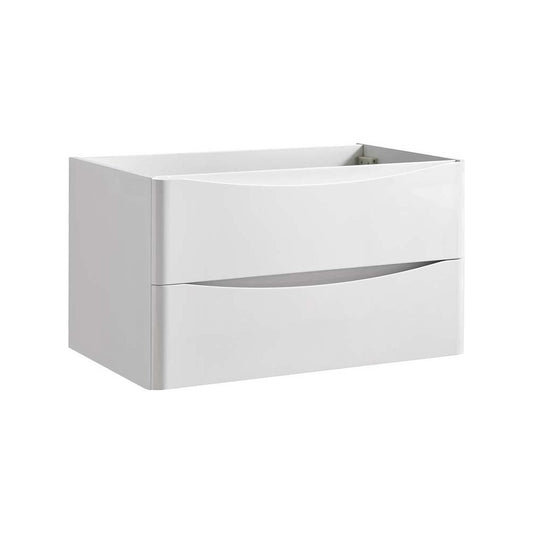 Fresca Tuscany 32" Glossy White Wall Hung Modern Bathroom Cabinet