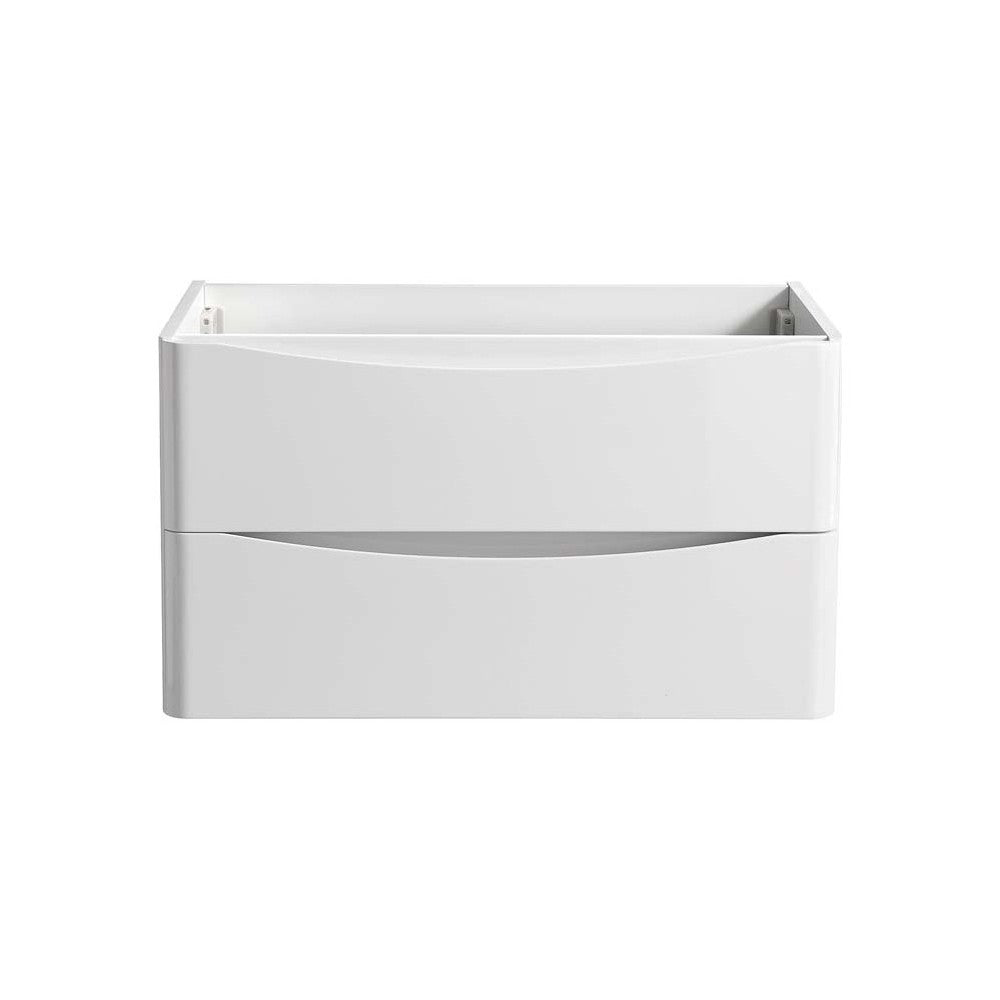 Fresca Tuscany 32" Glossy White Wall Hung Modern Bathroom Cabinet