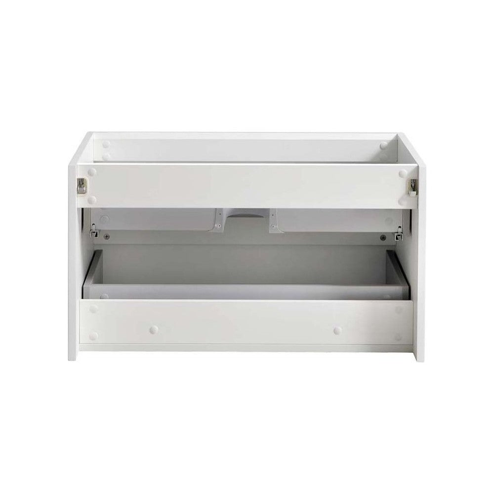 Fresca Tuscany 32" Glossy White Wall Hung Modern Bathroom Cabinet