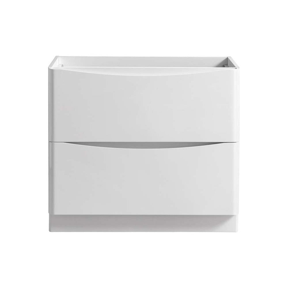 Fresca Tuscany 36" Glossy White Free Standing Modern Bathroom Cabinet