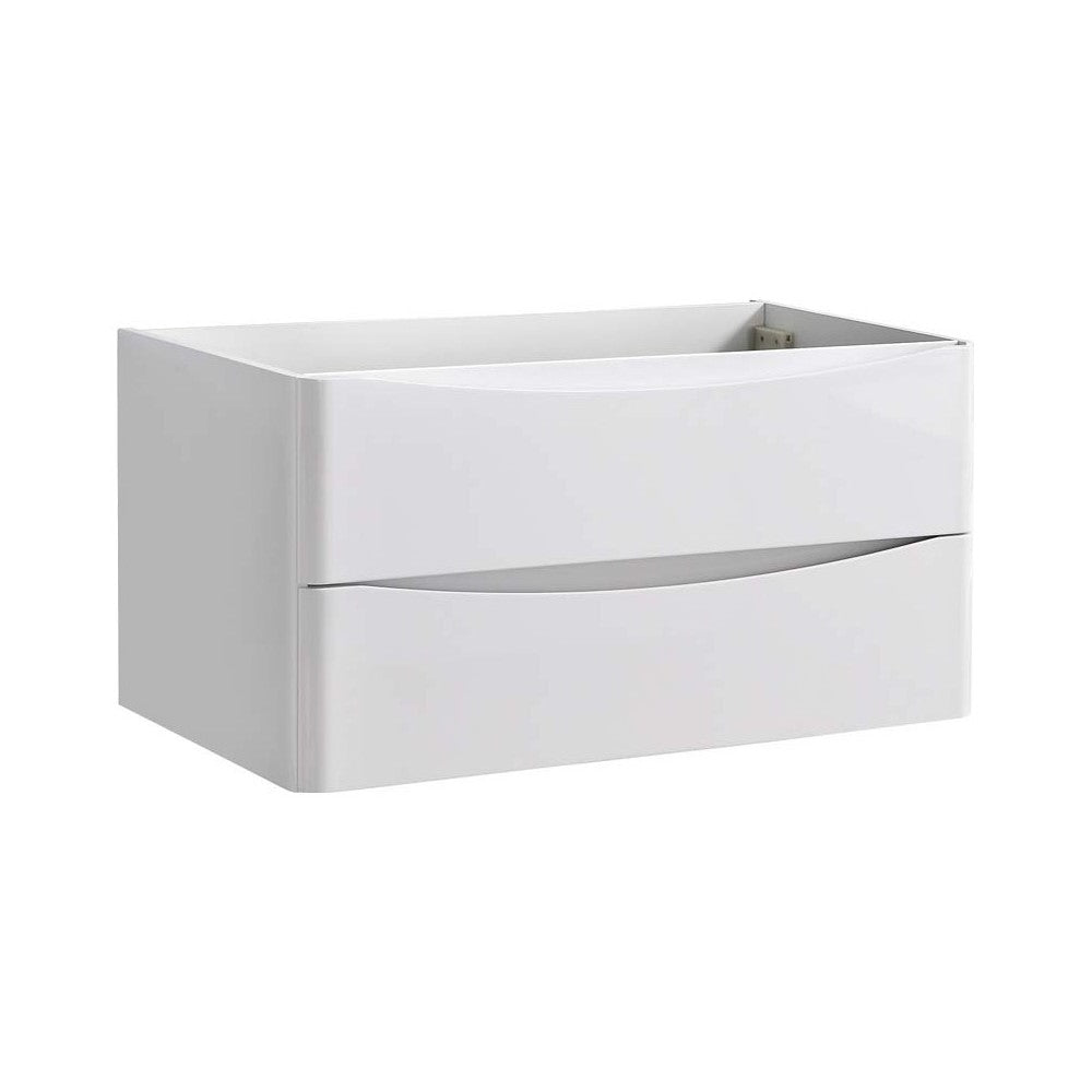 Fresca Tuscany 36" Glossy White Wall Hung Modern Bathroom Cabinet