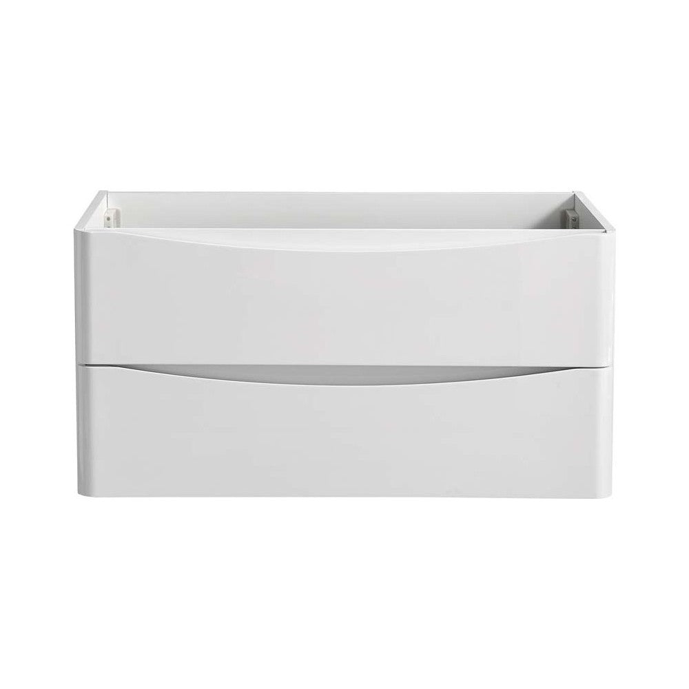 Fresca Tuscany 36" Glossy White Wall Hung Modern Bathroom Cabinet