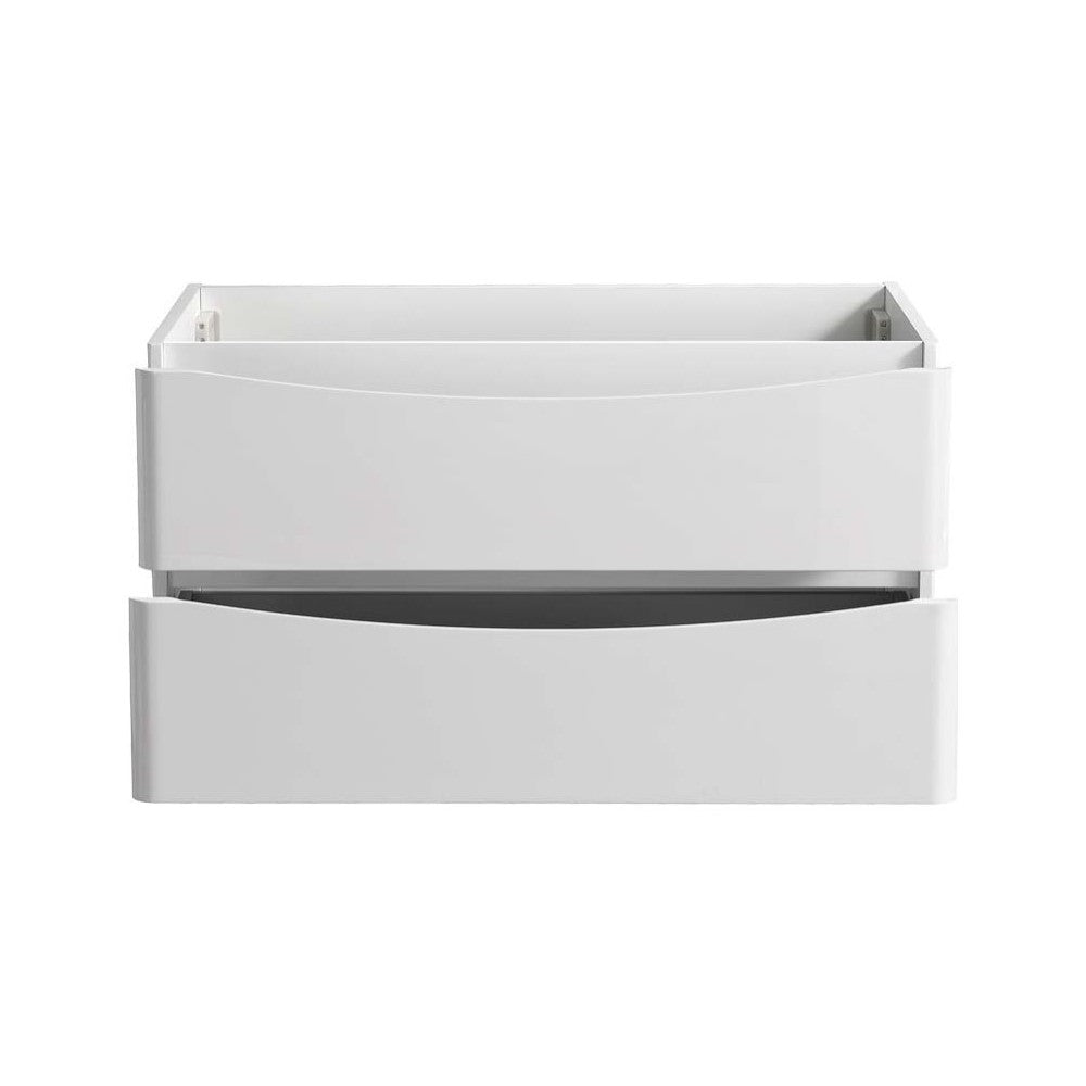 Fresca Tuscany 36" Glossy White Wall Hung Modern Bathroom Cabinet