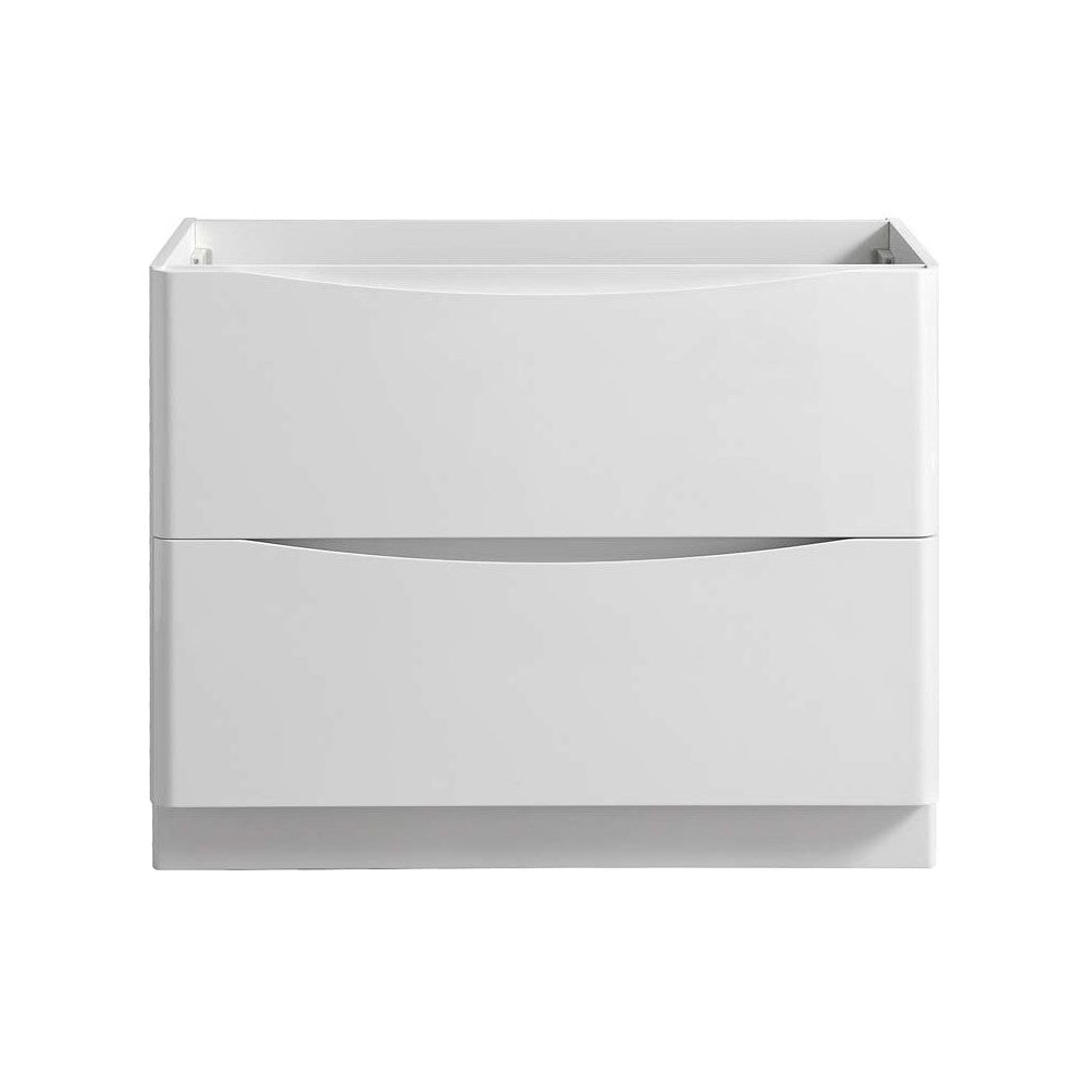 Fresca Tuscany 40" Glossy White Free Standing Modern Bathroom Cabinet