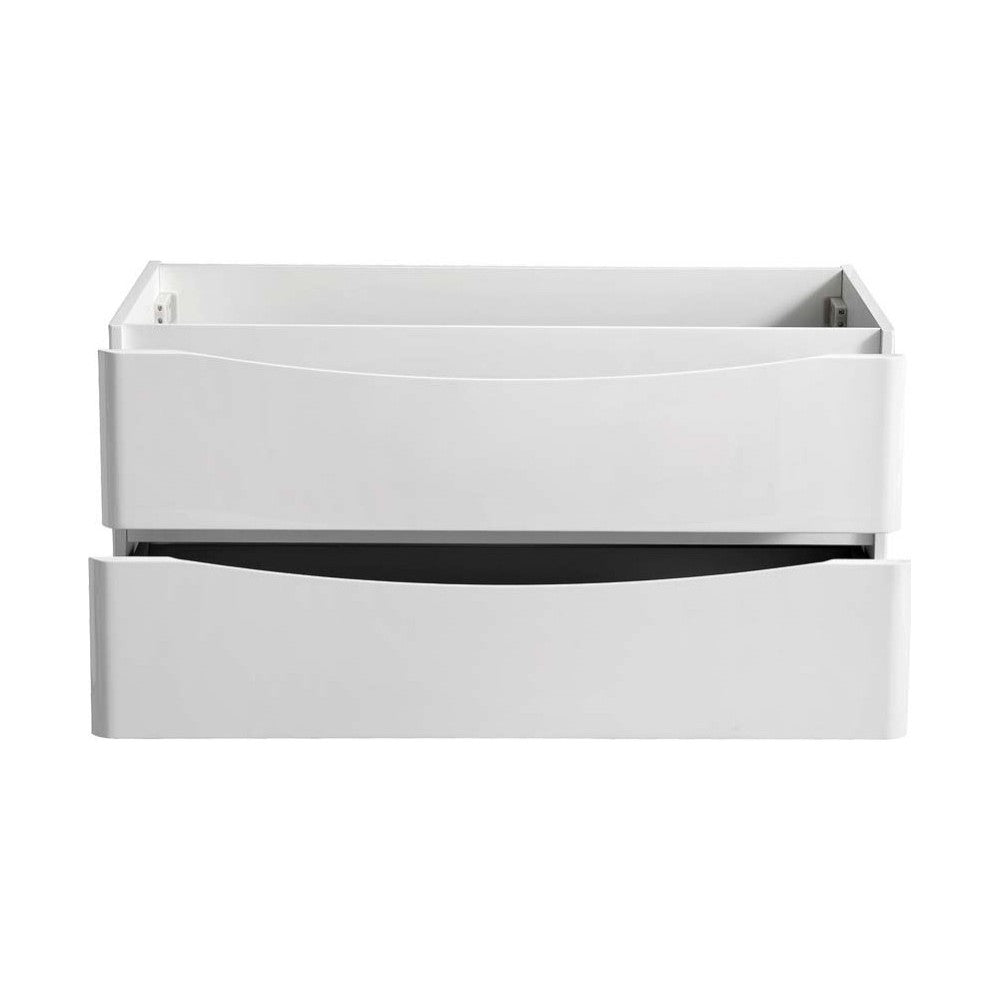 Fresca Tuscany 40" Glossy White Wall Hung Modern Bathroom Cabinet