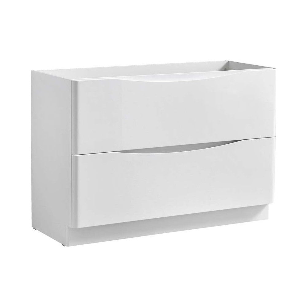 Fresca Tuscany 48" Glossy White Free Standing Modern Bathroom Cabinet