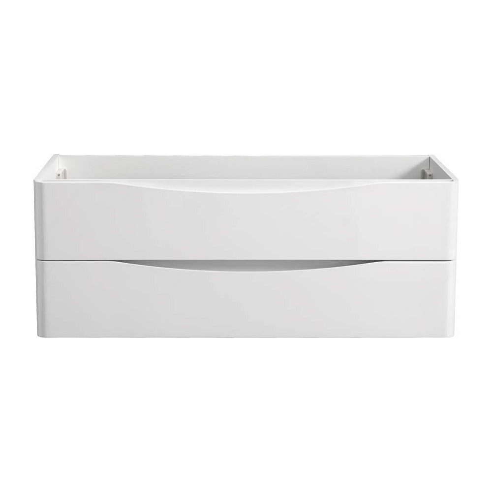 Fresca Tuscany 48" Glossy White Wall Hung Double Sink Modern Bathroom Cabinet