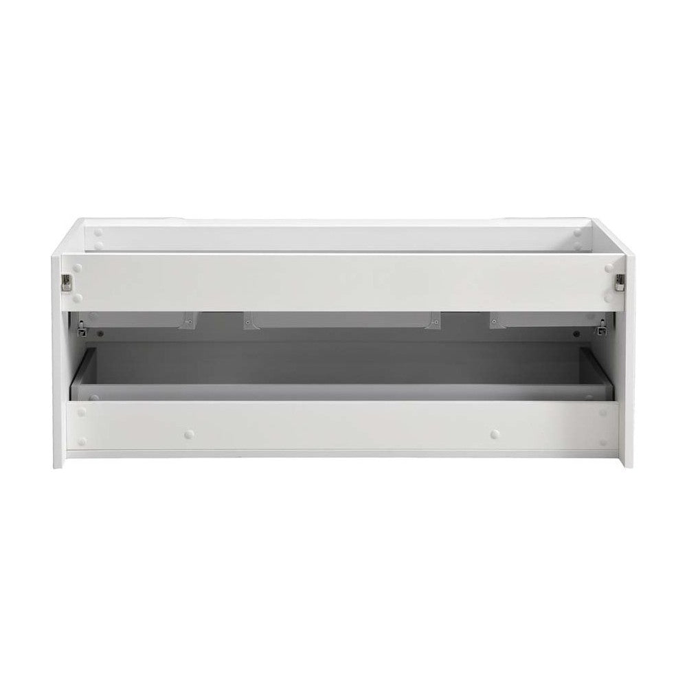 Fresca Tuscany 48" Glossy White Wall Hung Double Sink Modern Bathroom Cabinet