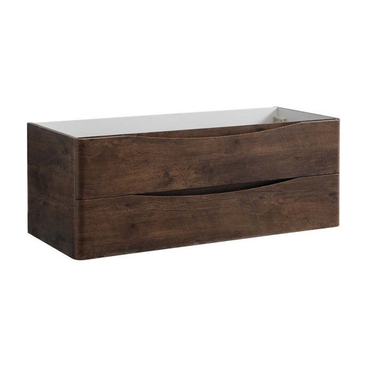 Fresca Tuscany 48" Rosewood Wall Hung Double Sink Modern Bathroom Cabinet