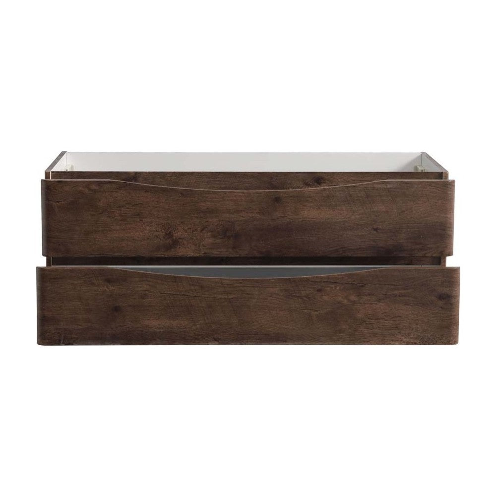 Fresca Tuscany 48" Rosewood Wall Hung Double Sink Modern Bathroom Cabinet
