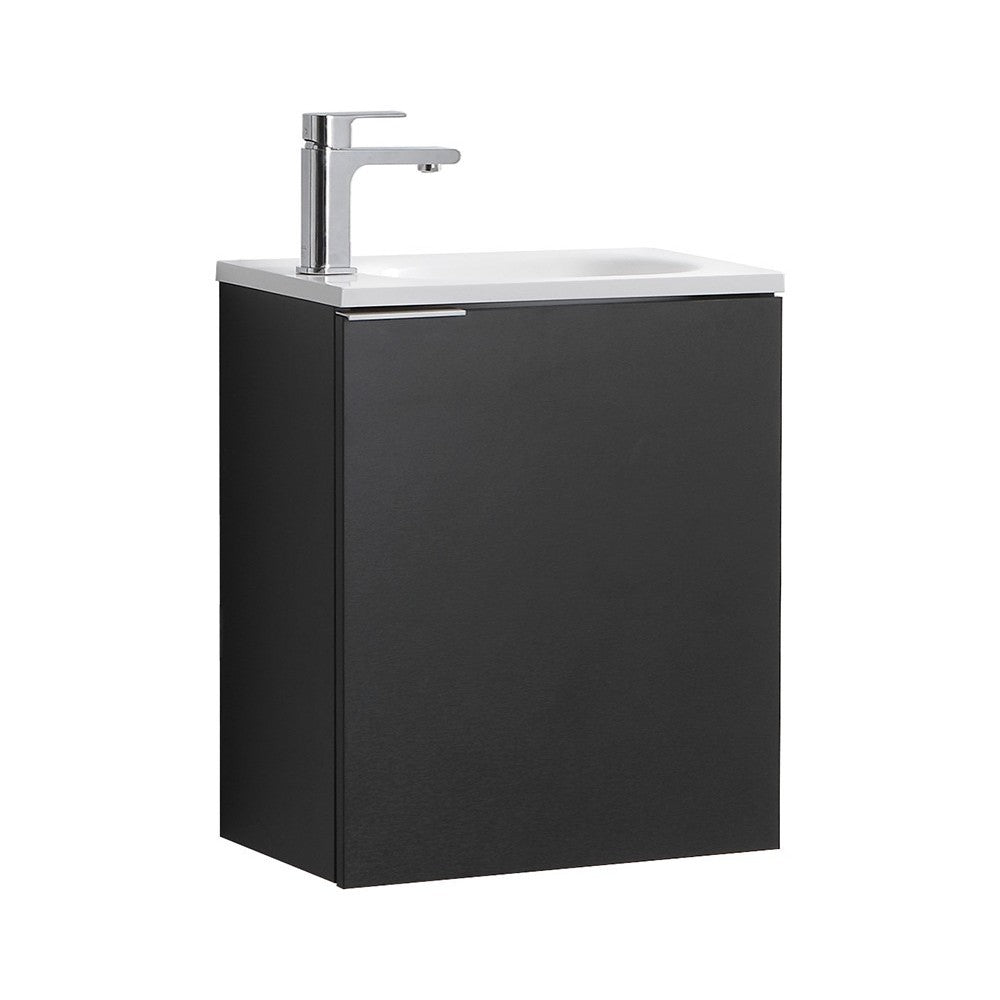 Fresca Valencia 20" Black Wall Hung Modern Bathroom Vanity