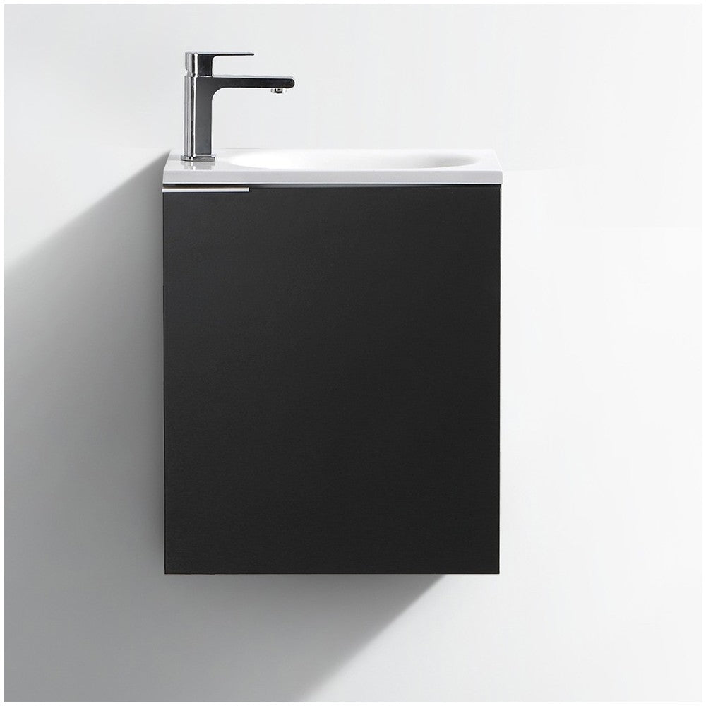 Fresca Valencia 20" Black Wall Hung Modern Bathroom Vanity