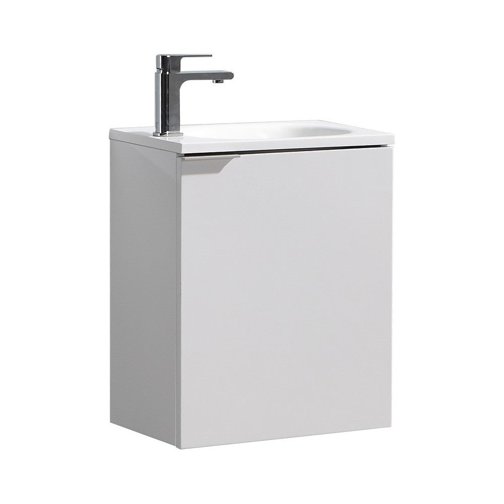 Fresca Valencia 20" Glossy White Wall Hung Modern Bathroom Vanity