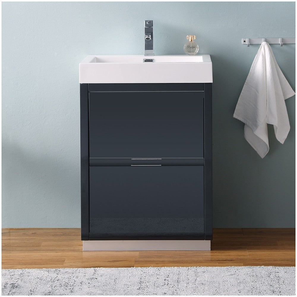 Fresca Valencia 24" Dark Slate Gray Free Standing Modern Bathroom Vanity