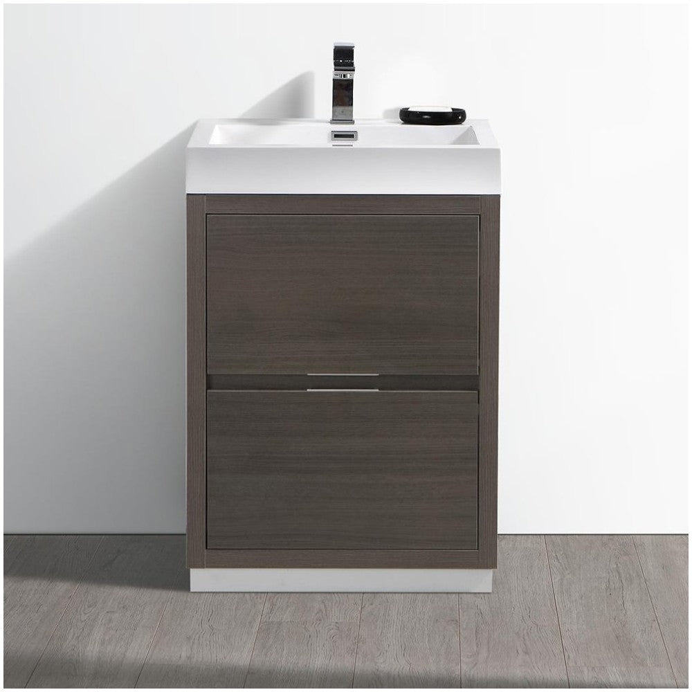 Fresca Valencia 24" Gray Oak Free Standing Modern Bathroom Vanity