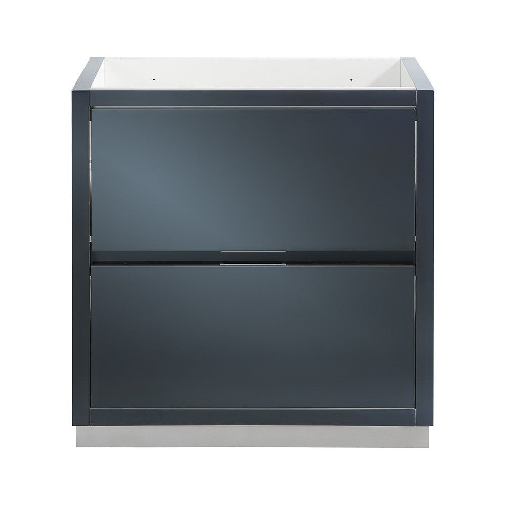 Fresca Valencia 30" Dark Slate Gray Free Standing Modern Bathroom Cabinet