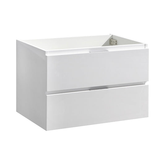 Fresca Valencia 30" Glossy White Wall Hung Modern Bathroom Cabinet