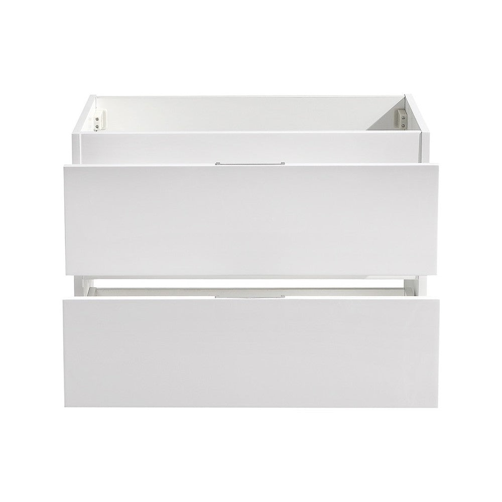 Fresca Valencia 30" Glossy White Wall Hung Modern Bathroom Cabinet