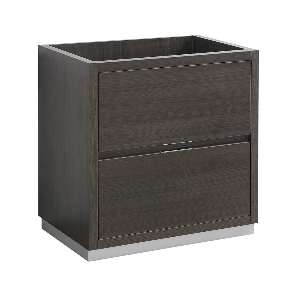 Fresca Valencia 30" Gray Oak Free Standing Modern Bathroom Cabinet