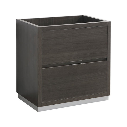 Fresca Valencia 30" Gray Oak Free Standing Modern Bathroom Cabinet