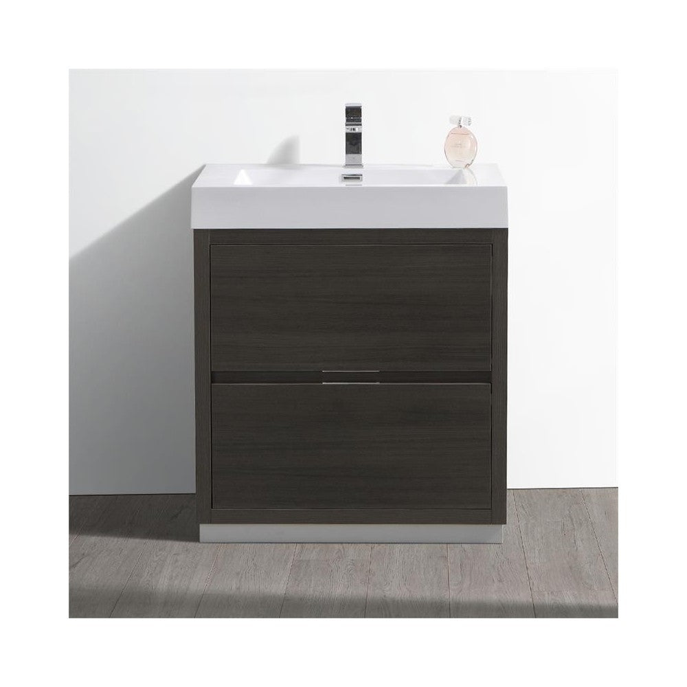Fresca Valencia 30" Gray Oak Free Standing Modern Bathroom Vanity