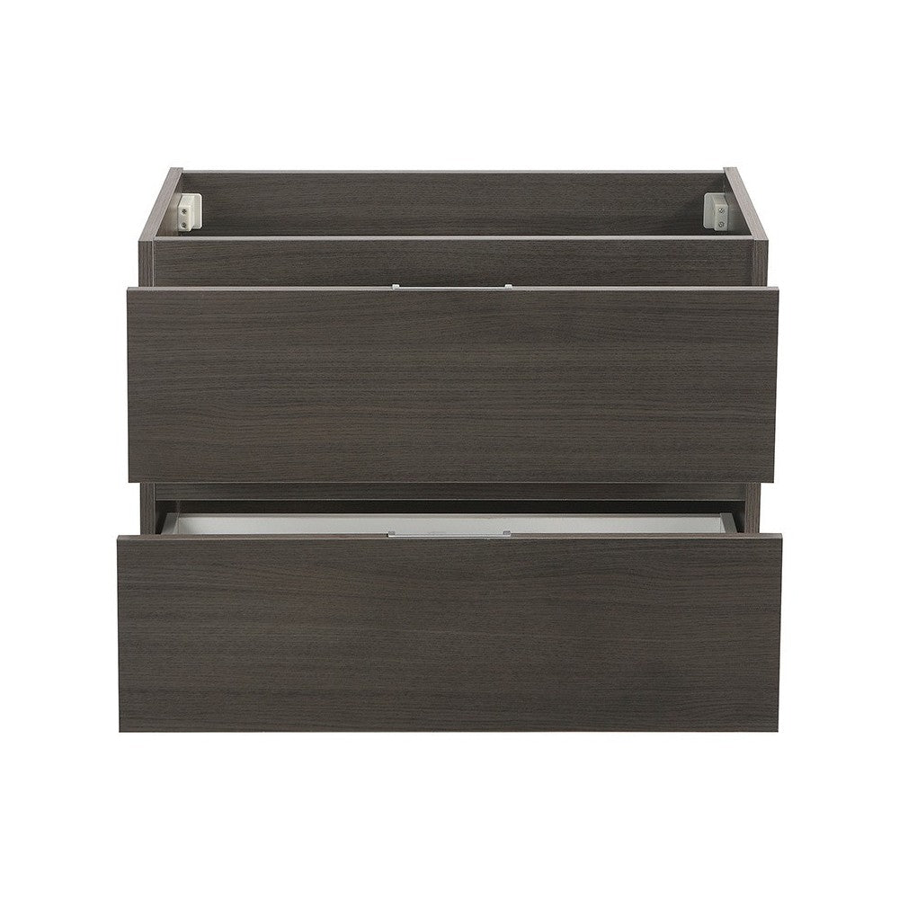 Fresca Valencia 30" Gray Oak Wall Hung Modern Bathroom Cabinet