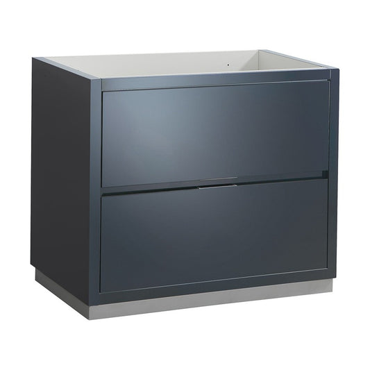 Fresca Valencia 36" Dark Slate Gray Free Standing Modern Bathroom Cabinet