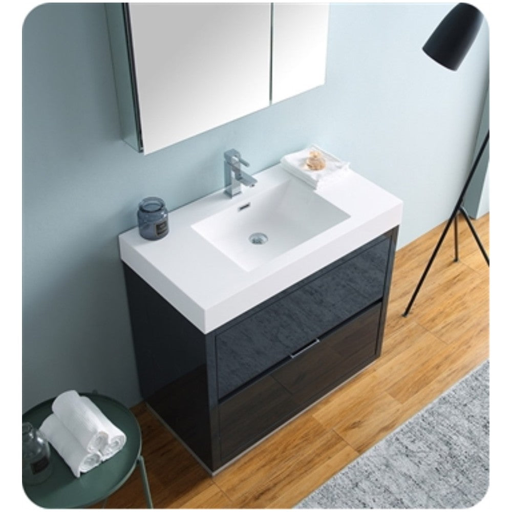 Fresca Valencia 36" Dark Slate Gray Free Standing Modern Bathroom Vanity