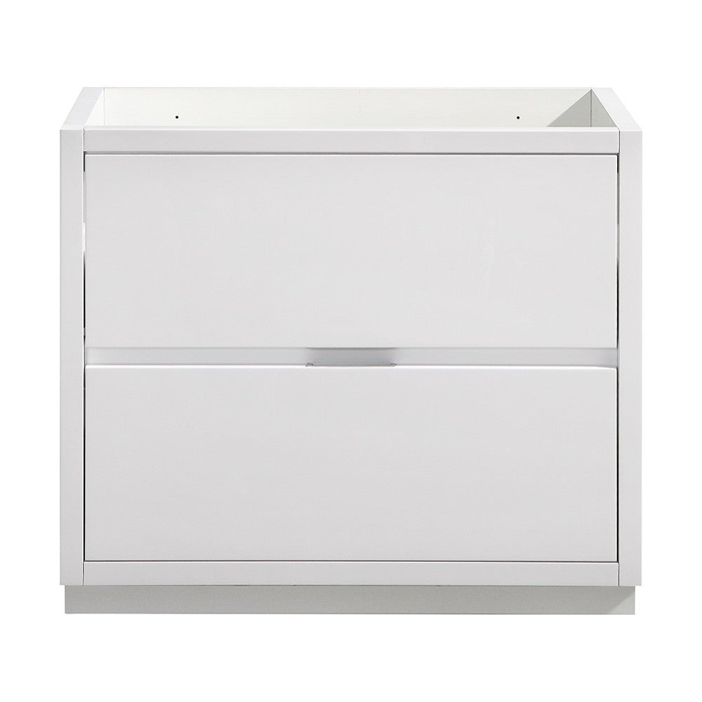 Fresca Valencia 36" Glossy White Free Standing Modern Bathroom Cabinet