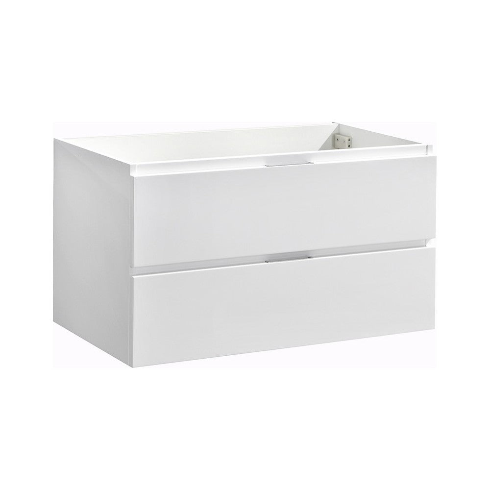 Fresca Valencia 36" Glossy White Wall Hung Modern Bathroom Cabinet