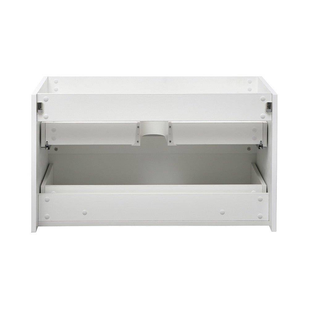 Fresca Valencia 36" Glossy White Wall Hung Modern Bathroom Cabinet