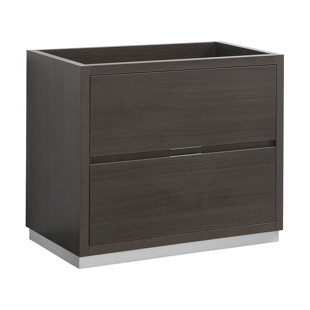 Fresca Valencia 36" Gray Oak Free Standing Modern Bathroom Cabinet