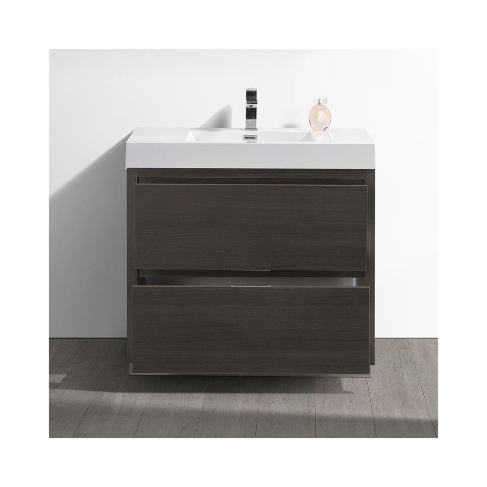 Fresca Valencia 36" Gray Oak Free Standing Modern Bathroom Vanity