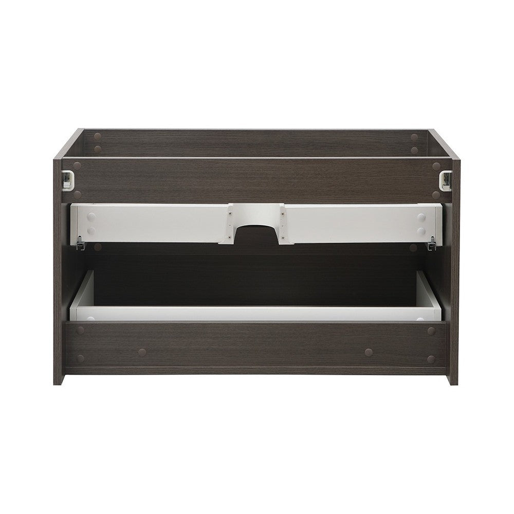 Fresca Valencia 36" Gray Oak Wall Hung Modern Bathroom Cabinet