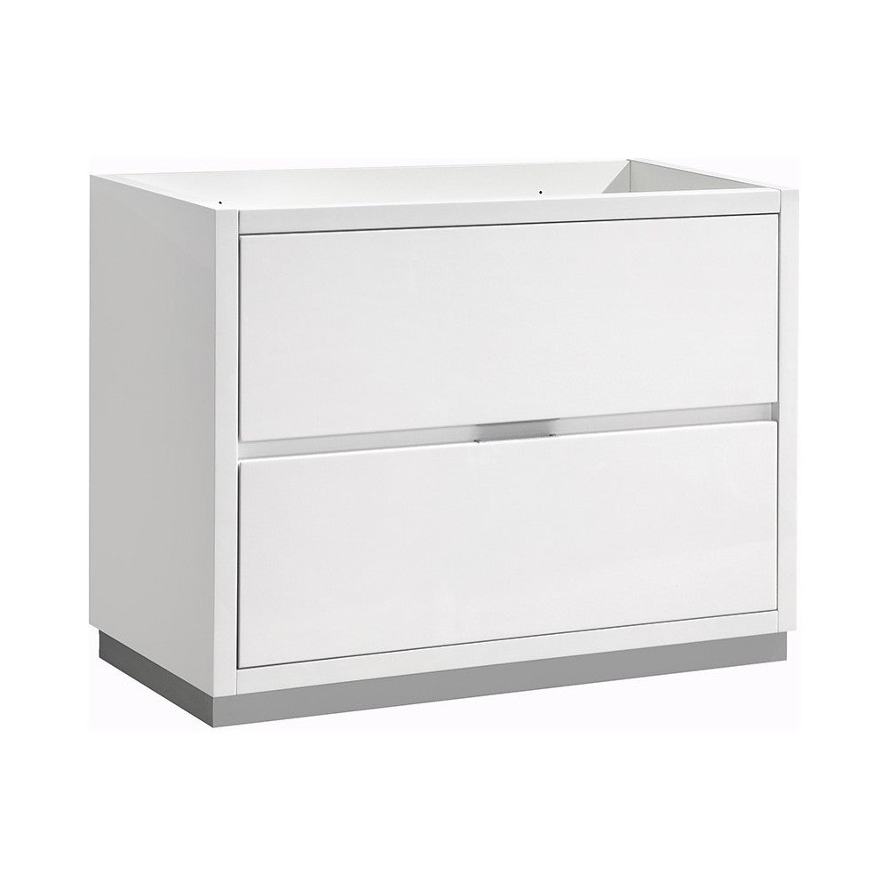 Fresca Valencia 40" Glossy White Free Standing Modern Bathroom Cabinet