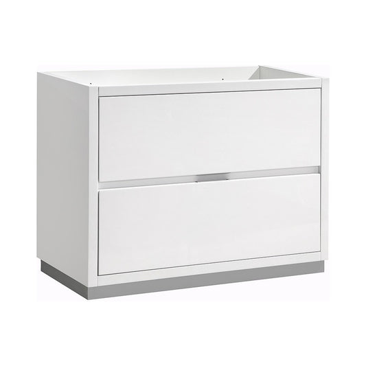 Fresca Valencia 40" Glossy White Free Standing Modern Bathroom Cabinet