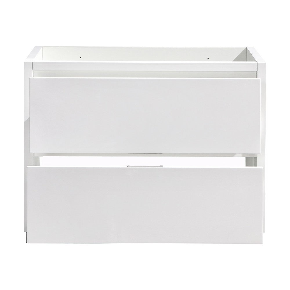 Fresca Valencia 40" Glossy White Free Standing Modern Bathroom Cabinet