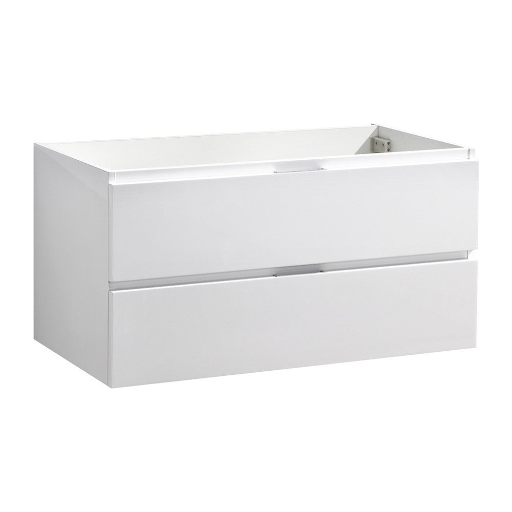 Fresca Valencia 40" Glossy White Wall Hung Modern Bathroom Cabinet