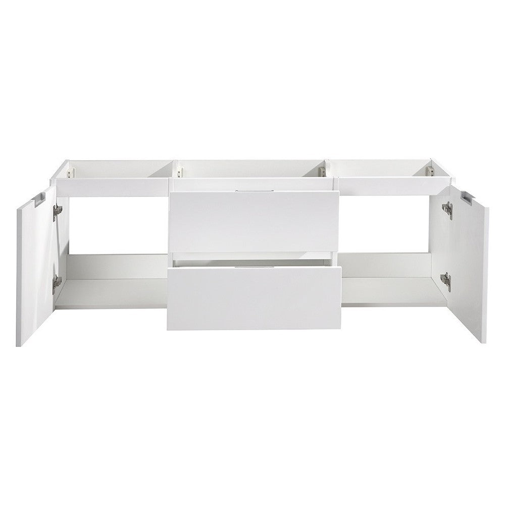 Fresca Valencia 48" Glossy White Wall Hung Single Sink Modern Bathroom Cabinet