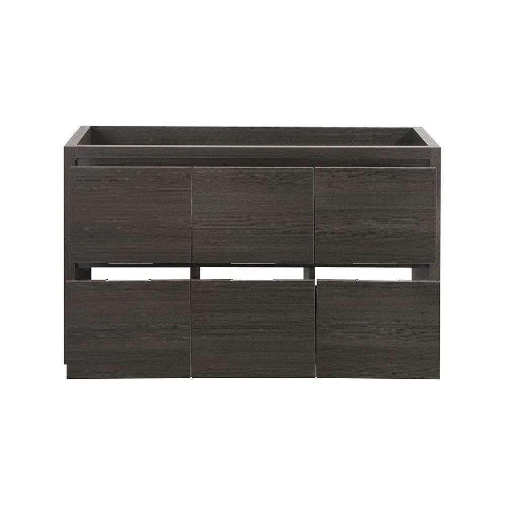 Fresca Valencia 48" Gray Oak Free Standing Double Sink Modern Bathroom Cabinet