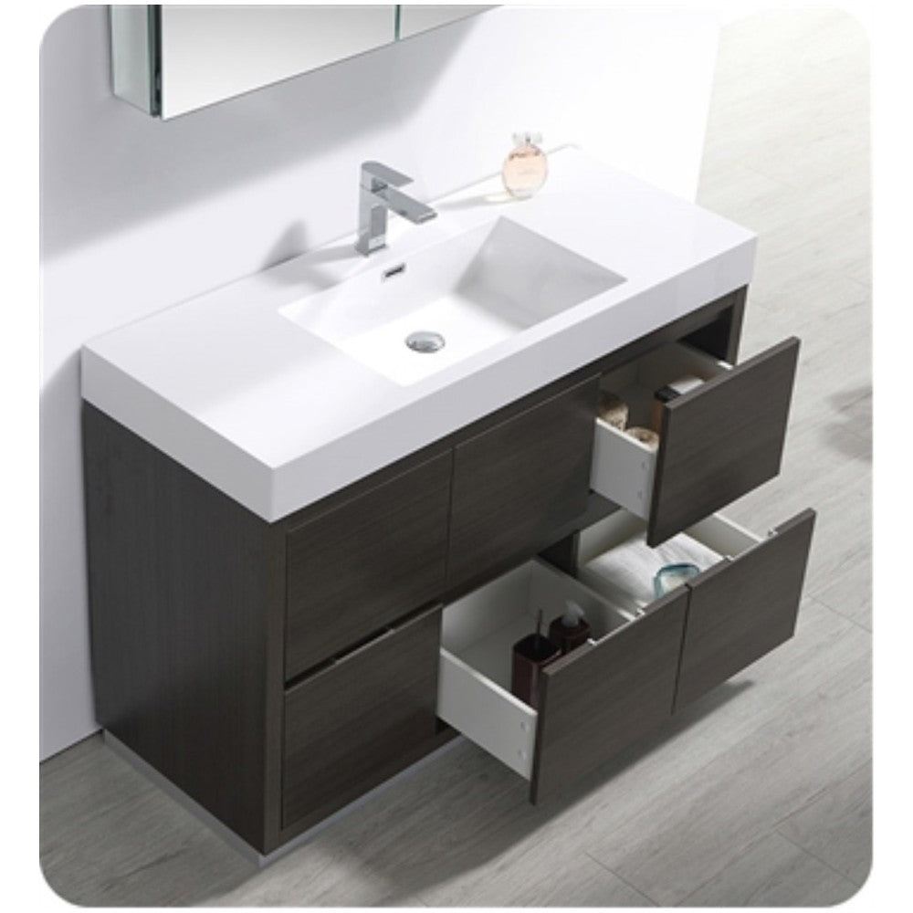 Fresca Valencia 48" Gray Oak Free Standing Modern Bathroom Vanity