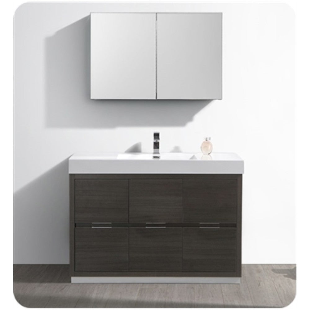 Fresca Valencia 48" Gray Oak Free Standing Modern Bathroom Vanity
