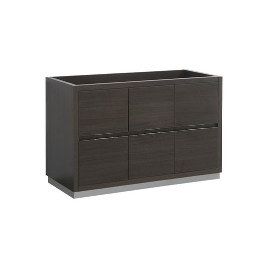 Fresca Valencia 48" Gray Oak Free Standing Single Sink Modern Bathroom Cabinet