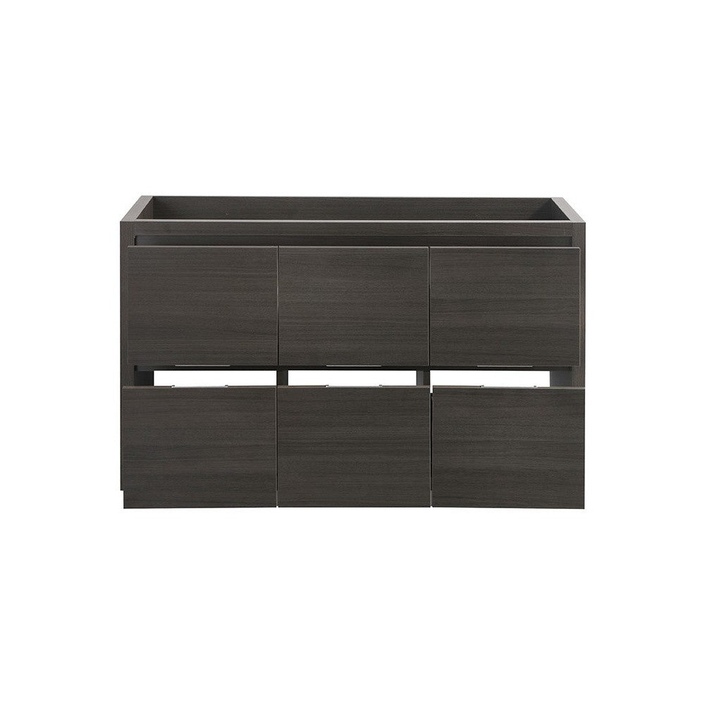 Fresca Valencia 48" Gray Oak Free Standing Single Sink Modern Bathroom Cabinet