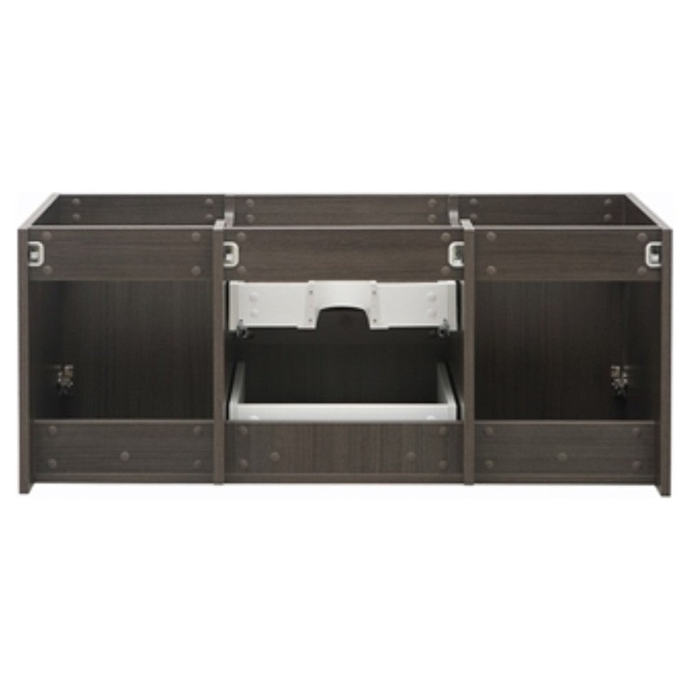 Fresca Valencia 48" Gray Oak Wall Hung Single Sink Modern Bathroom Cabinet