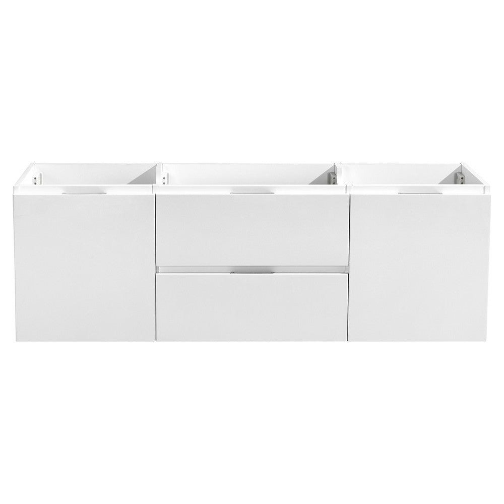 Fresca Valencia 60" Glossy White Wall Hung Single Sink Modern Bathroom Cabinet