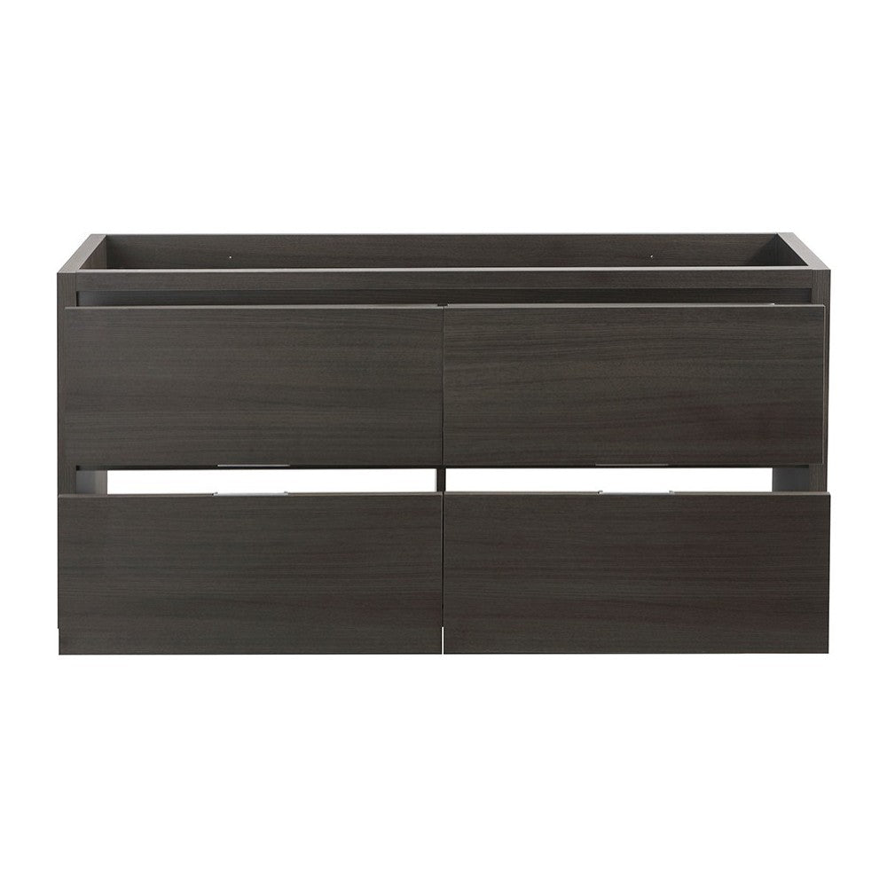 Fresca Valencia 60" Gray Oak Free Standing Double Sink Modern Bathroom Cabinet